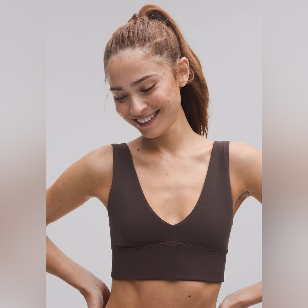 Lululemon Align V-Neck Bra, A/B Cup, Sequoia Brown